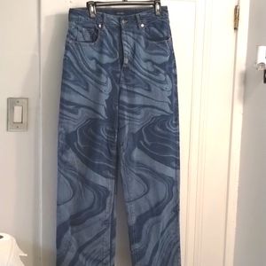 Wild fable marble denim highest rise baggy jeans size 10/30R